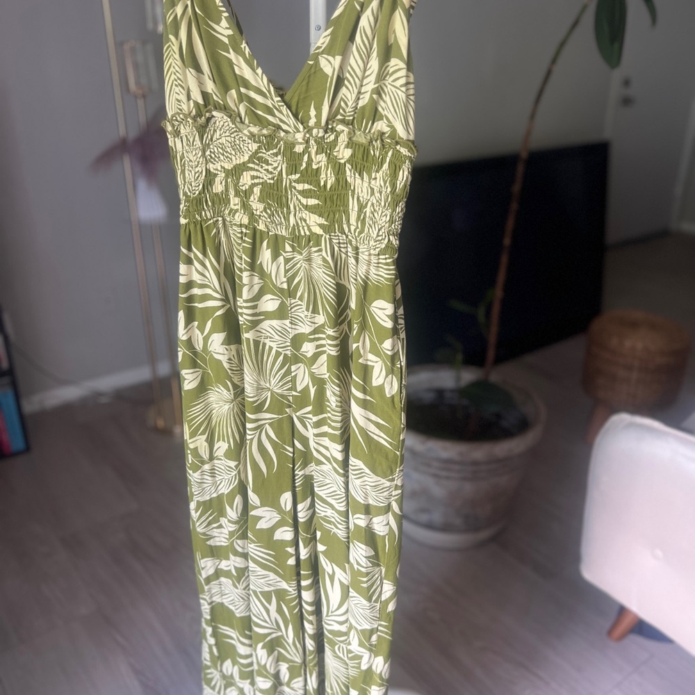 Patrons of Peace | Tropical Leaf Maxi Dress – Size S